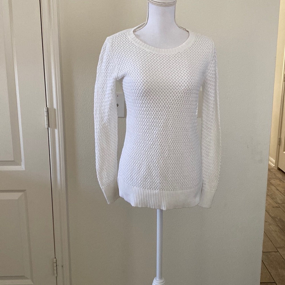 Loft long sleeve white sweater